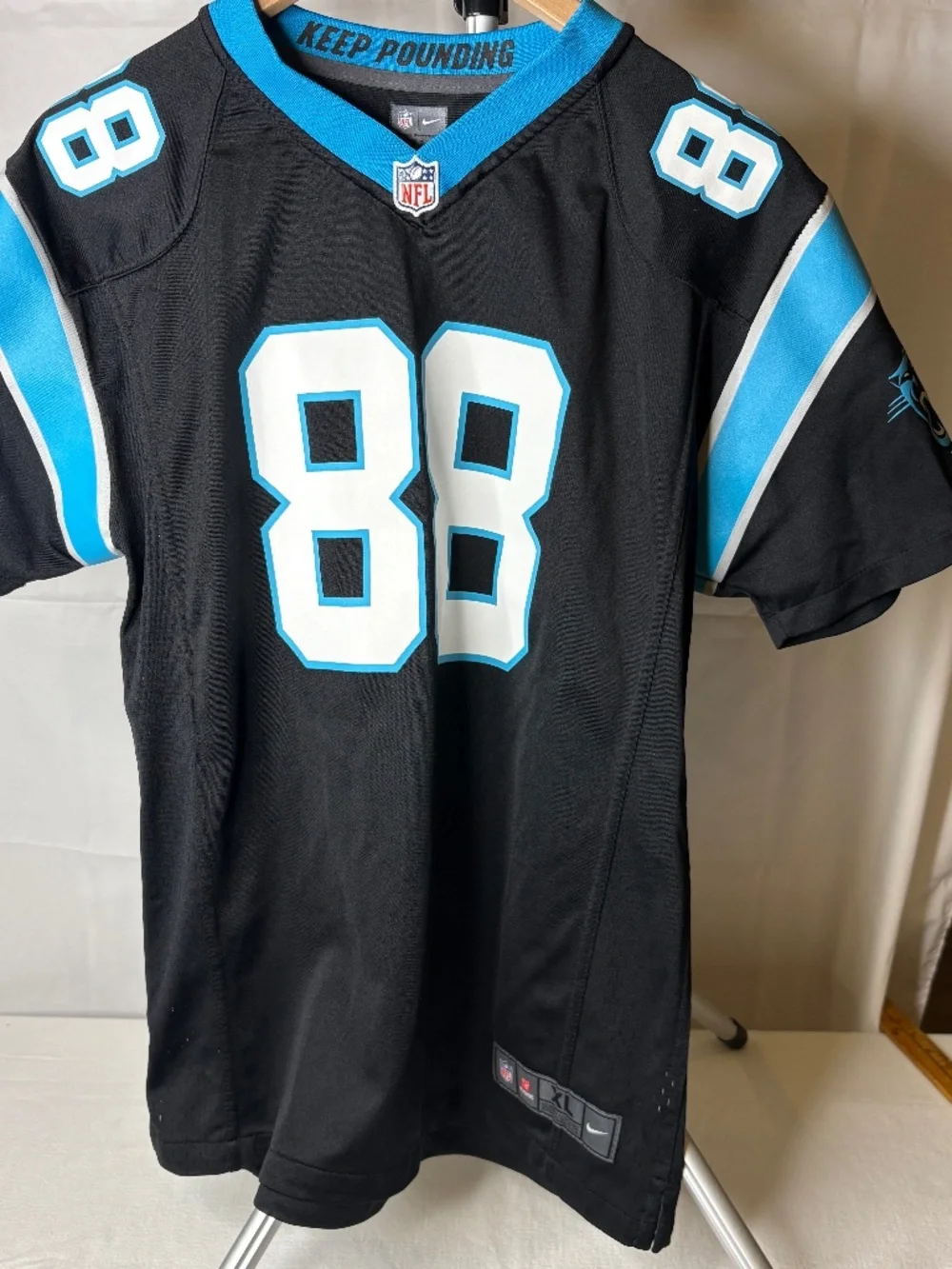 Greg Olsen 88 Carolina Panthers Jersey Nike On Field YOUTH XL Keep Pounding